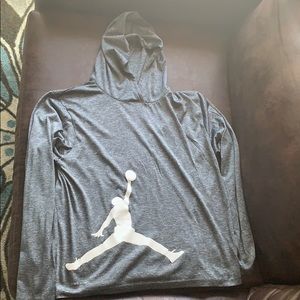 Grey and white Long Sleeve T- shirt in a Youth XL